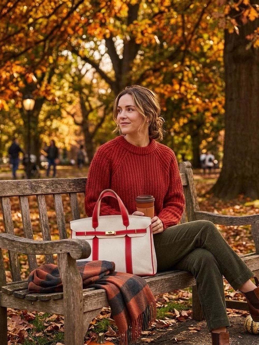 Boatkin Bag, FREE 4-Piece Styling Kit, Structured Canvas Boat Tote, RED
